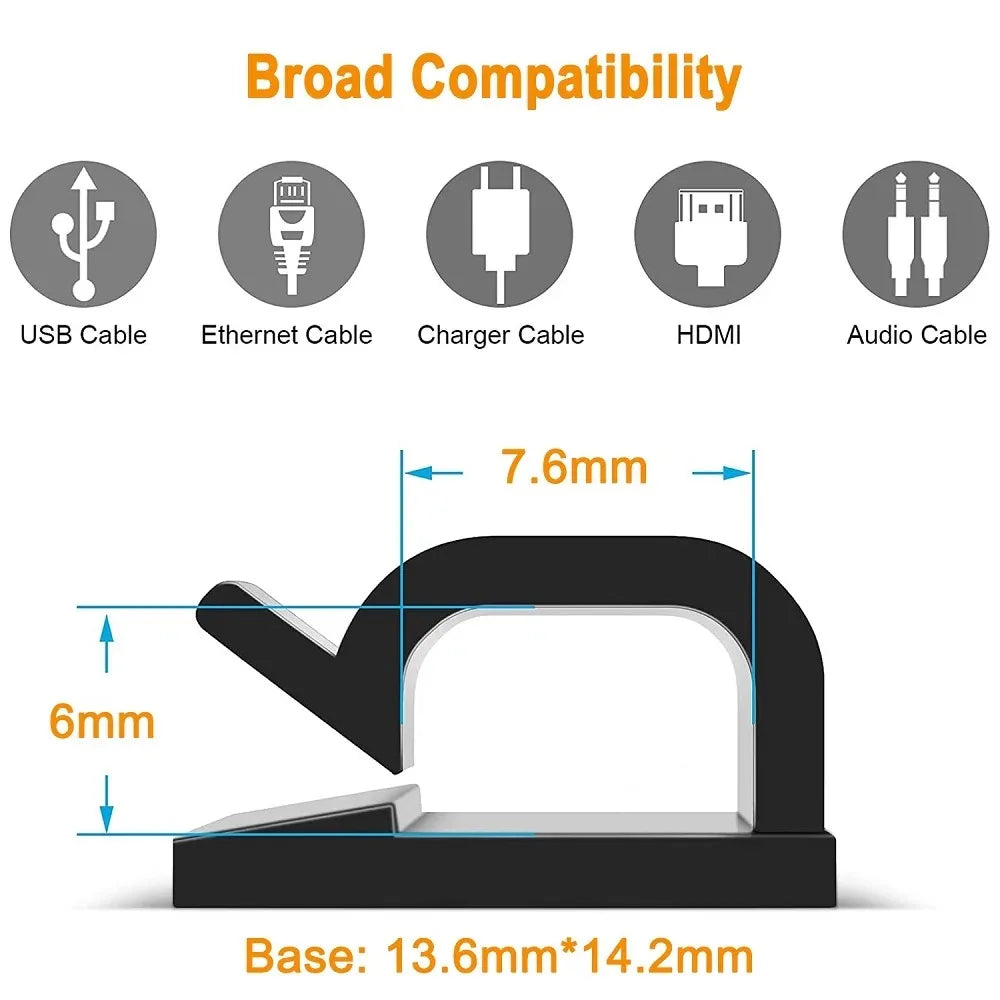 Stick-On Cable Clips