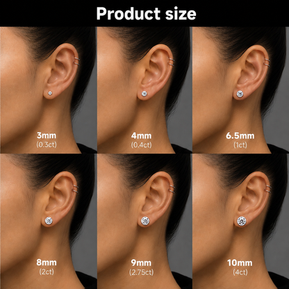 Boucles Halo Moissanite