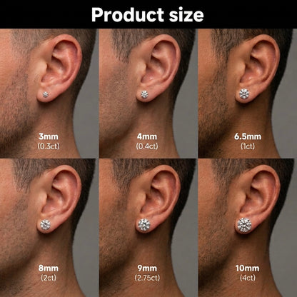 Boucles Halo Moissanite
